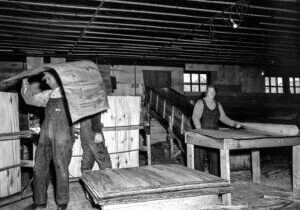 Northern Plywood workers in the 1940’s, Photo file name: PAA PA1003.4

Provincial Archives of Alberta, PA1003.4

