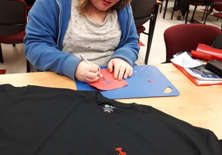 PoverTEES Project Teen working on the PoverTEES Project